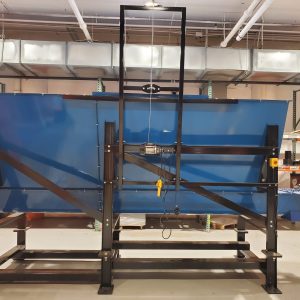 dosing feed hopper 175 cu ft capacity with screw auger right side view 2