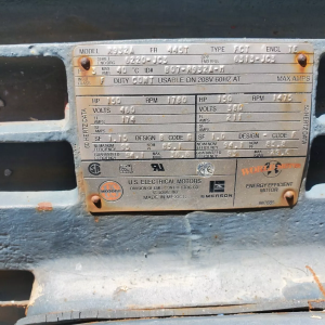 mac process 144mcf572 75000 cfm baghouse blower engine data plate 1