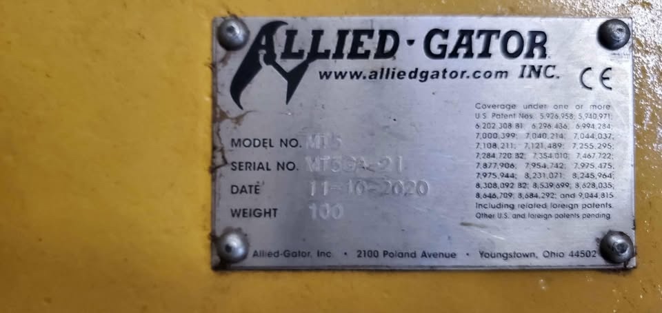 Used Portable Alligator Shear Attachment - Allied Gator Model MT 5 - Image 4